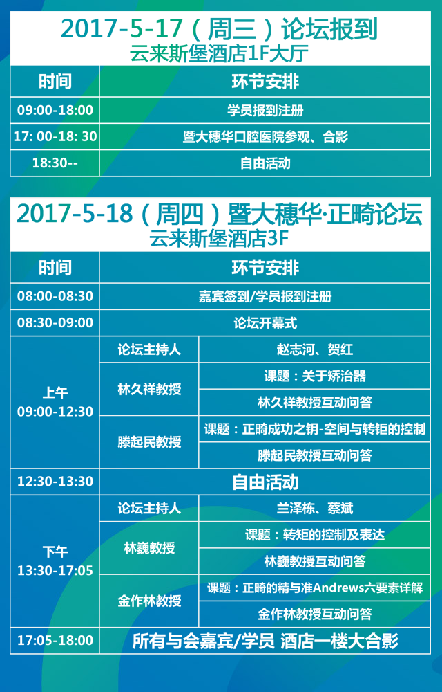 2017首屆暨大穗華口腔·正畸論壇暨 固定與隱形精準(zhǔn)矯治技術(shù)精英
